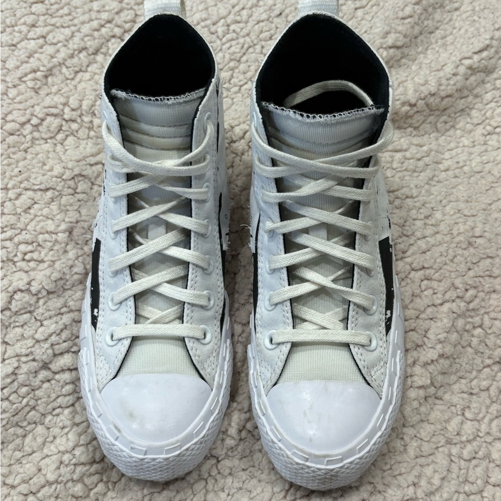 Converse High-Top Sneakers in Black and White